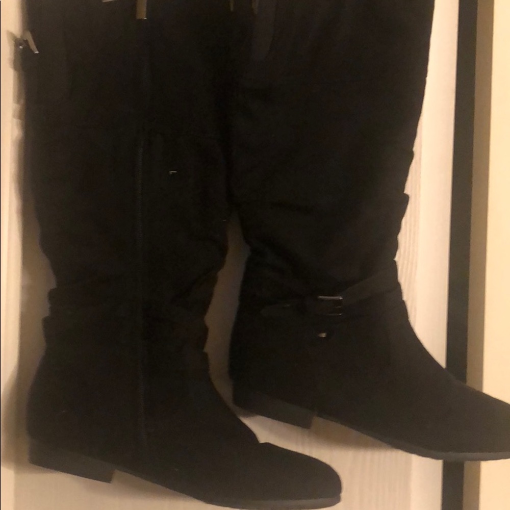 Addison Ross black suede boots